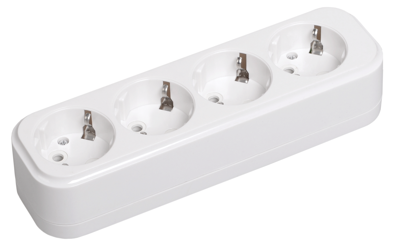 Розетка переносна УЕК К04 Classic 16A IP20 4 місця пластик (KYP11-16-04-00-Z)