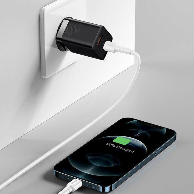 Зарядное устройство Baseus Super Si QC3.0/PD3.0 30 W 3 A Black (CCSUPP-E01) - фото 12
