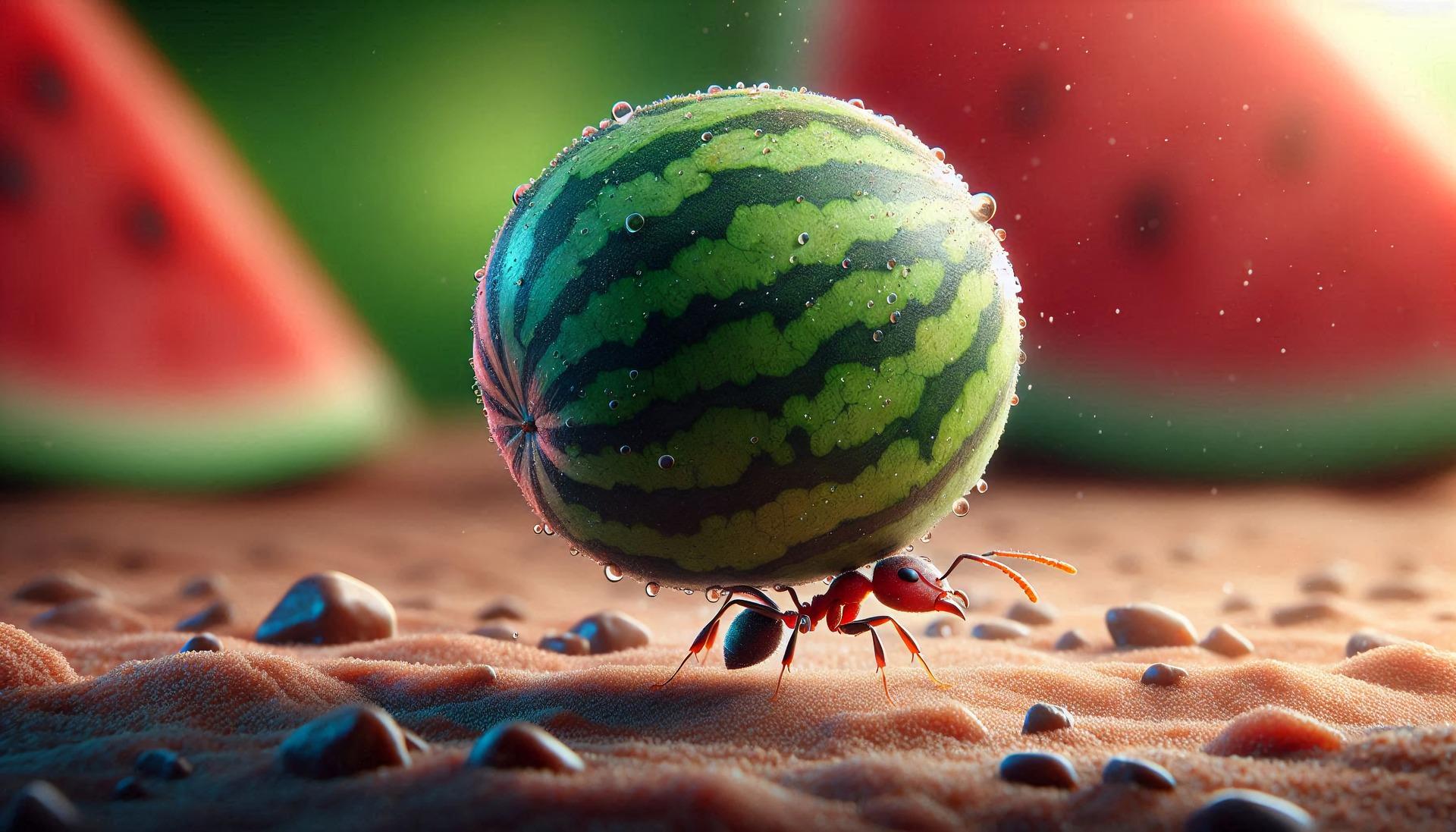 Пазл дерев'яний класичний Мураха та кавун А4 картонна коробка 100 ел. (Dem69-KART-А4-Class)