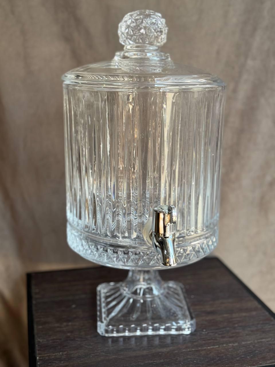 Лимонадница Yiwu Vintage стеклянная 4,5 л Прозрачный (HP-19-1) Лимонадница Yiwu Vintage стеклянная 4,5 л Прозрачный (HP-19-1)