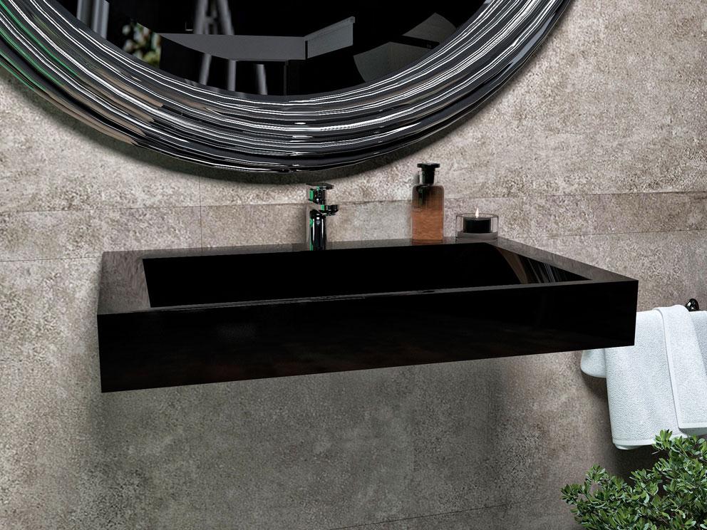 Умывальник подвесной Status Adler 80 Black (627) - фото 3