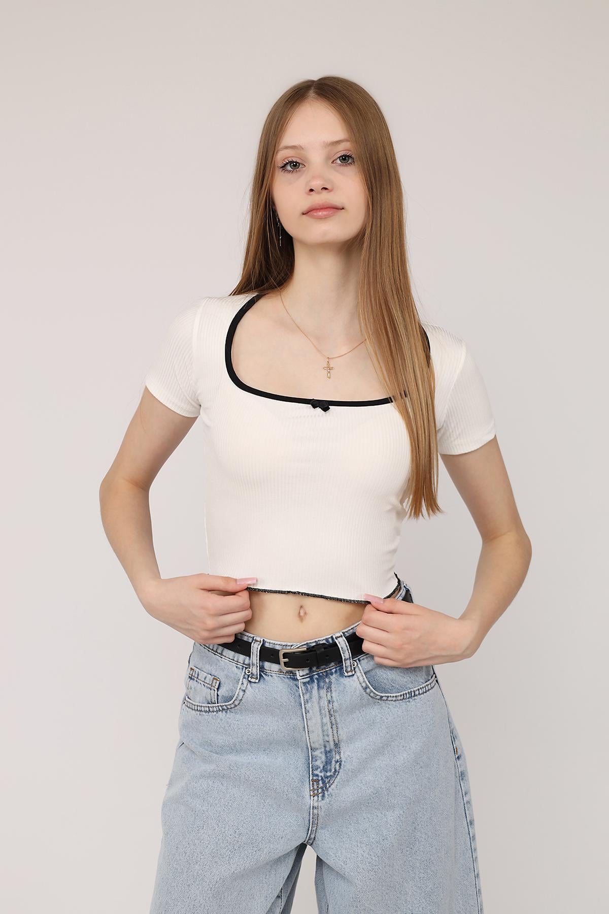 Футболка с коротким рукавом женская ЦБ-00275593 р. 46 Белый (SKT001061981) Футболка с коротким рукавом женская ЦБ-00275593 р. 46 Белый (SKT001061981)