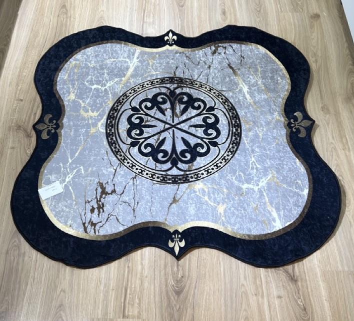 Килим безворсовий Gold Kilim на силіконовій основі з мікровелюру 120x120 см (1009-02)