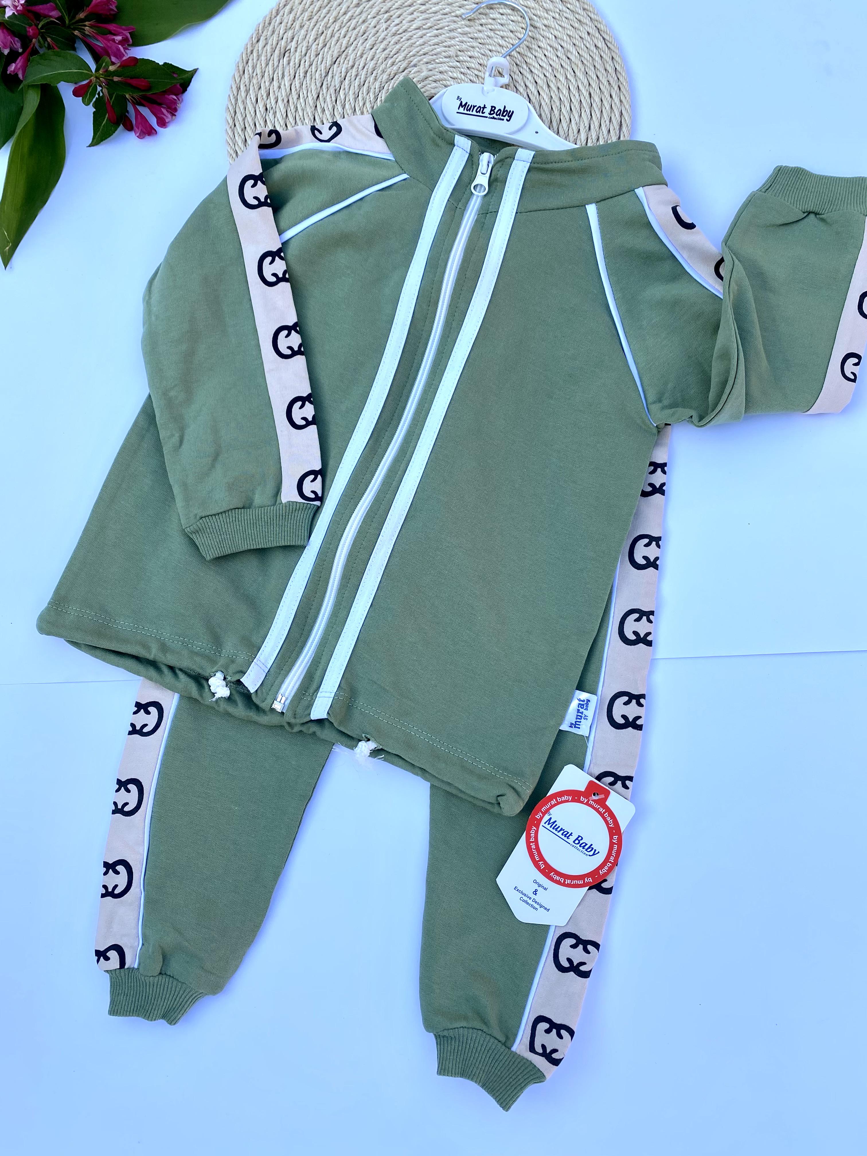 Костюм дитячий Murat baby у смужку спортивний Світло-зелений