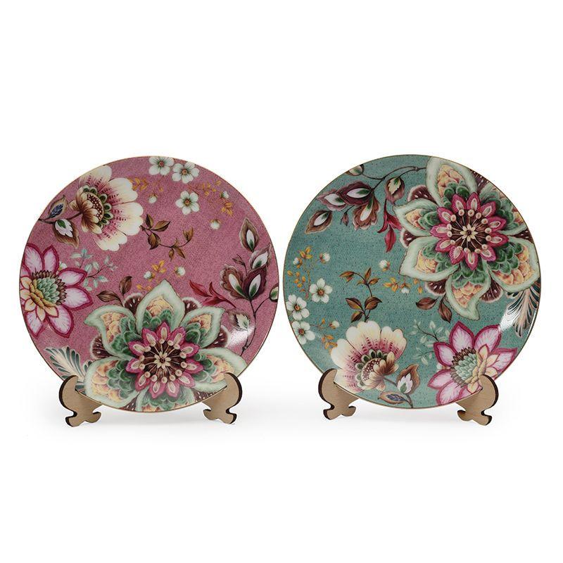 Набор тарелок десертных с рисунком Palais Royal Fleurs 2 шт. Разноцветный (37070)