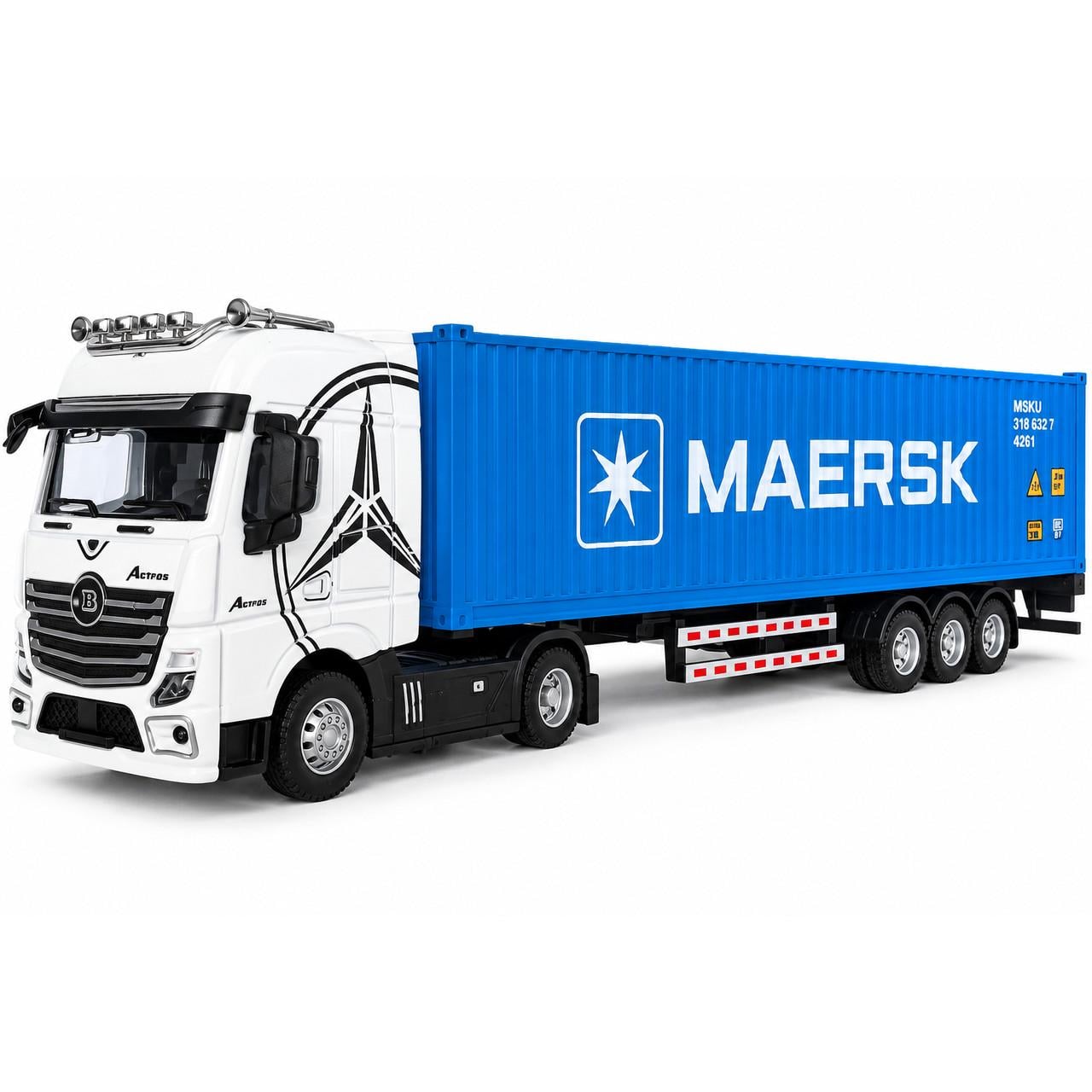 Игрушечный грузовик металлический Mercedes-Benz Actros Фура 1:32 инерционный с контейнером/свет фар 37 см (37986391) Игрушечный грузовик металлический Mercedes-Benz Actros Фура 1:32 инерционный с контейнером/свет фар 37 см (37986391)