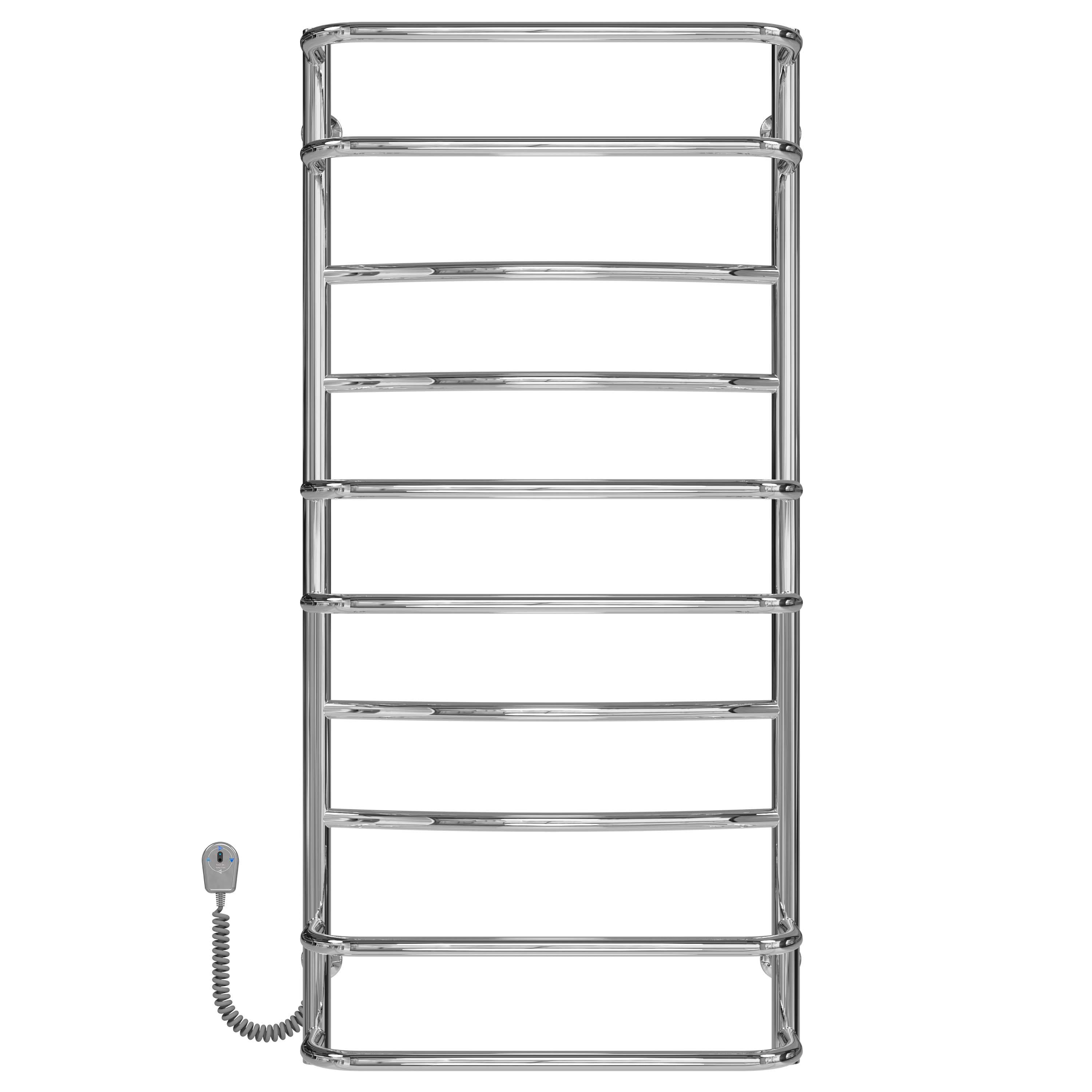 Полотенцесушитель электрический Deffi Аквамикс П10 EF16 левое подключение нержавеющая сталь 500х1100 мм Хром (C.AM.110.50.10.ECL5)