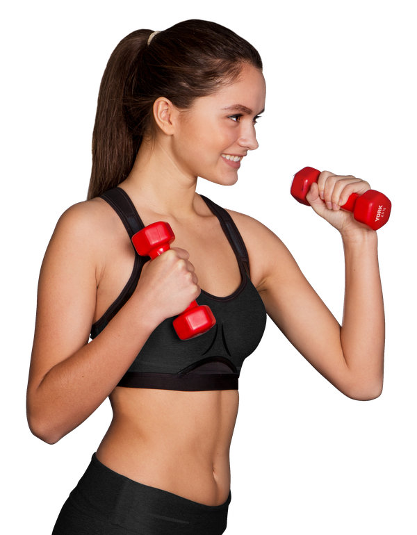 Гантели для фитнеса виниловые круглые York Fitness 2 шт. 0,5 кг Розовый (5043) - фото 3