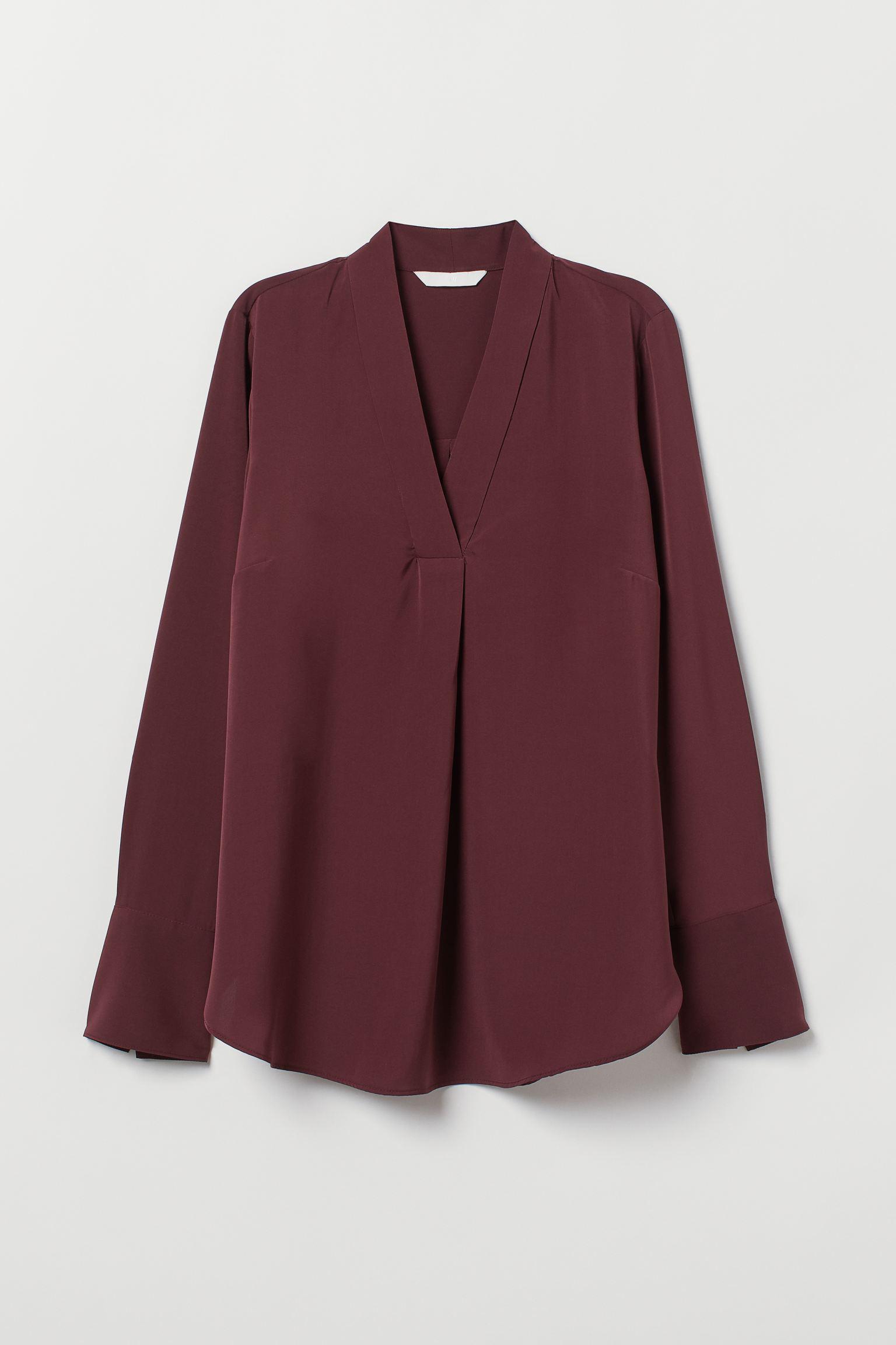 Блуза H&M р. 32 Сливовый (1127399539)