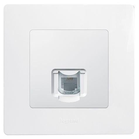 Розетка телефонная Legrand 672240 Etika пластиковая Белый (11535556)