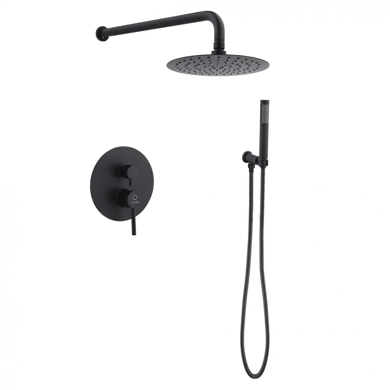 Смеситель для душа Perla Smart 2-режимный встроенный круглый Черный (PSS7855B) Смеситель для душа Perla Smart 2-режимный встроенный круглый Черный (PSS7855B)