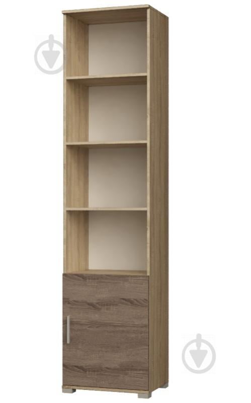 Шкаф-пенал открытый Эверест Бриз-14 сонома + трюфель  (EVR-2282)