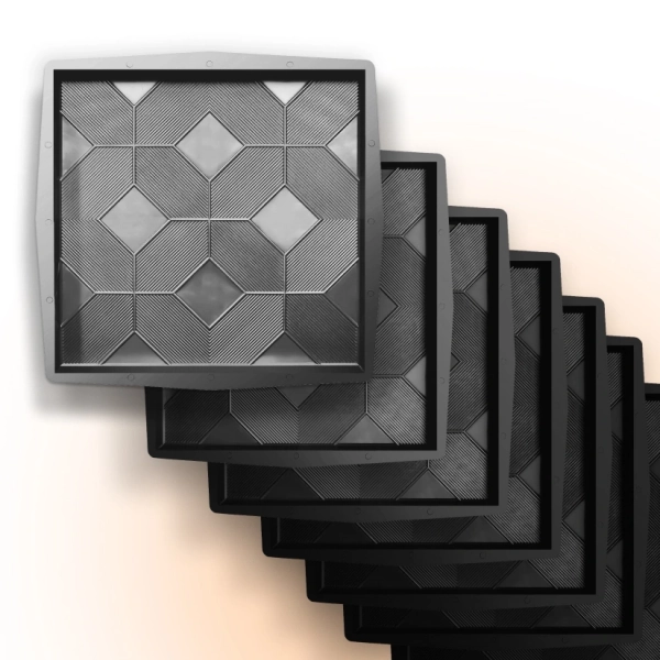 Форми для тротуарної плитки Верес-2007 Каштан 500х500 мм 10 шт. (1230110-3310)