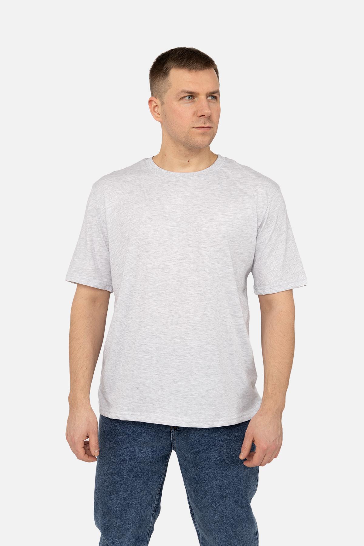 Футболка мужская ЦБ-00267764 с коротким рукавом р. 50 Светло-серый (SKT001038996)