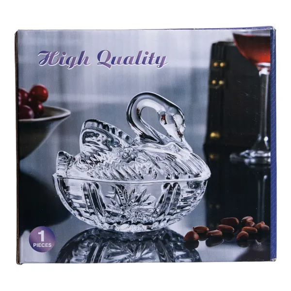 Сахарница стеклянная фигурная в форме лебедя 14х9х11 см Прозрачный (HP-YH-40) - фото 7 Сахарница стеклянная фигурная в форме лебедя 14х9х11 см Прозрачный (HP-YH-40) - фото 7