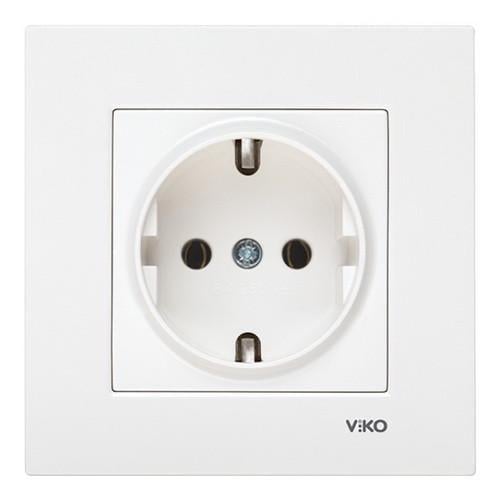 Розетка Viko Karre с заземлением Белый (21061-е)