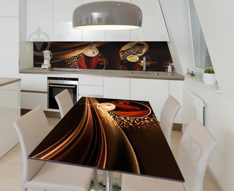 Наклейка 3Д виниловая на стол Zatarga «Колумбийский кофе» 650х1200 мм для домов, квартир, столов, кофейн, кафе