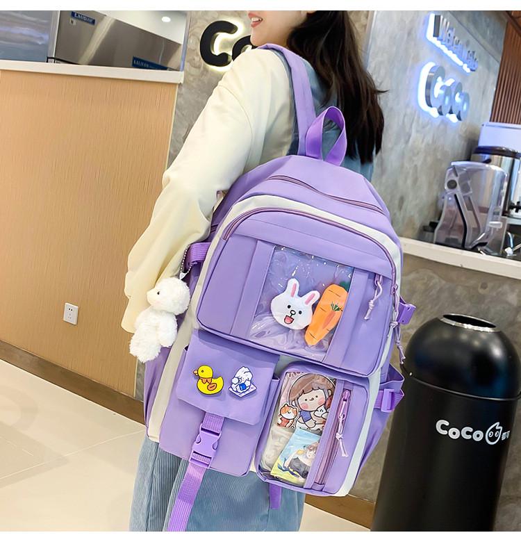 Шкільний рюкзак та сумка/косметичка та пенал для дівчинки Flash Бузковий (1177035520) - фото 8 Шкільний рюкзак та сумка/косметичка та пенал для дівчинки Flash Бузковий (1177035520) - фото 8