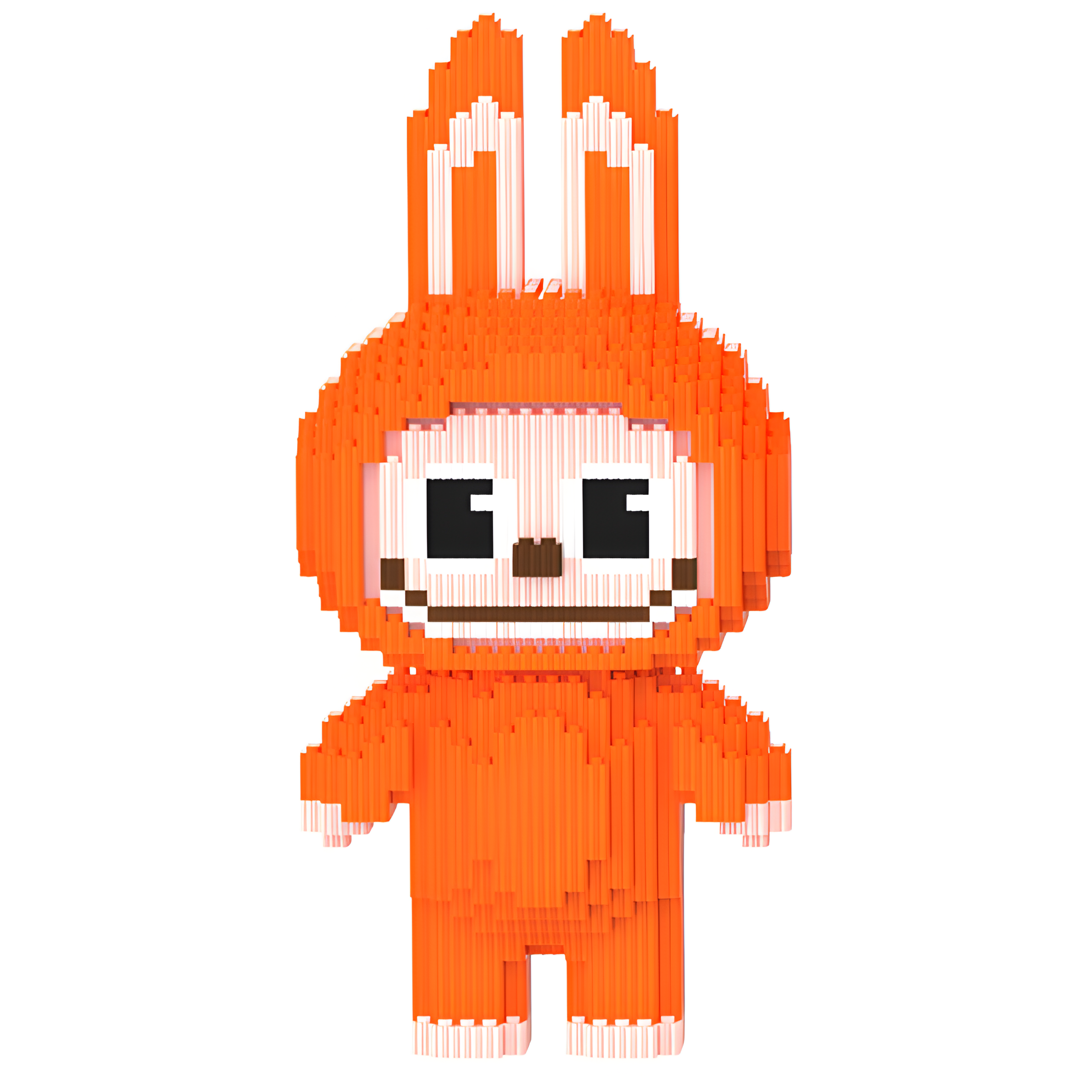 Конструктор Magic Blocks Зайчик Лабубу 3132 детали Оранжевый (9182)