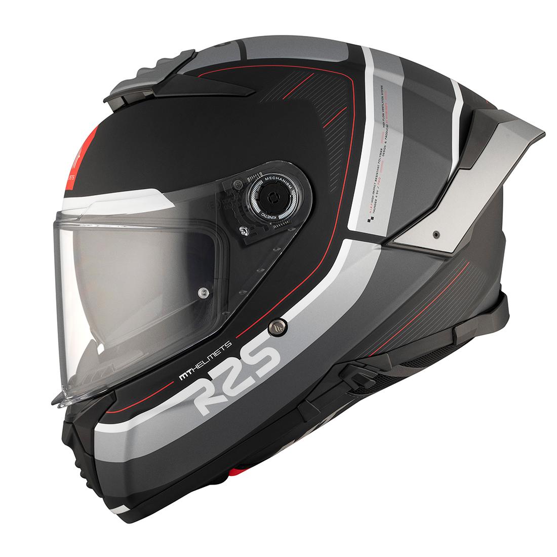 Мотошлем MT HELMETS Thunder 4 SV R25 B2 L Matt Grey (30099) - фото 2