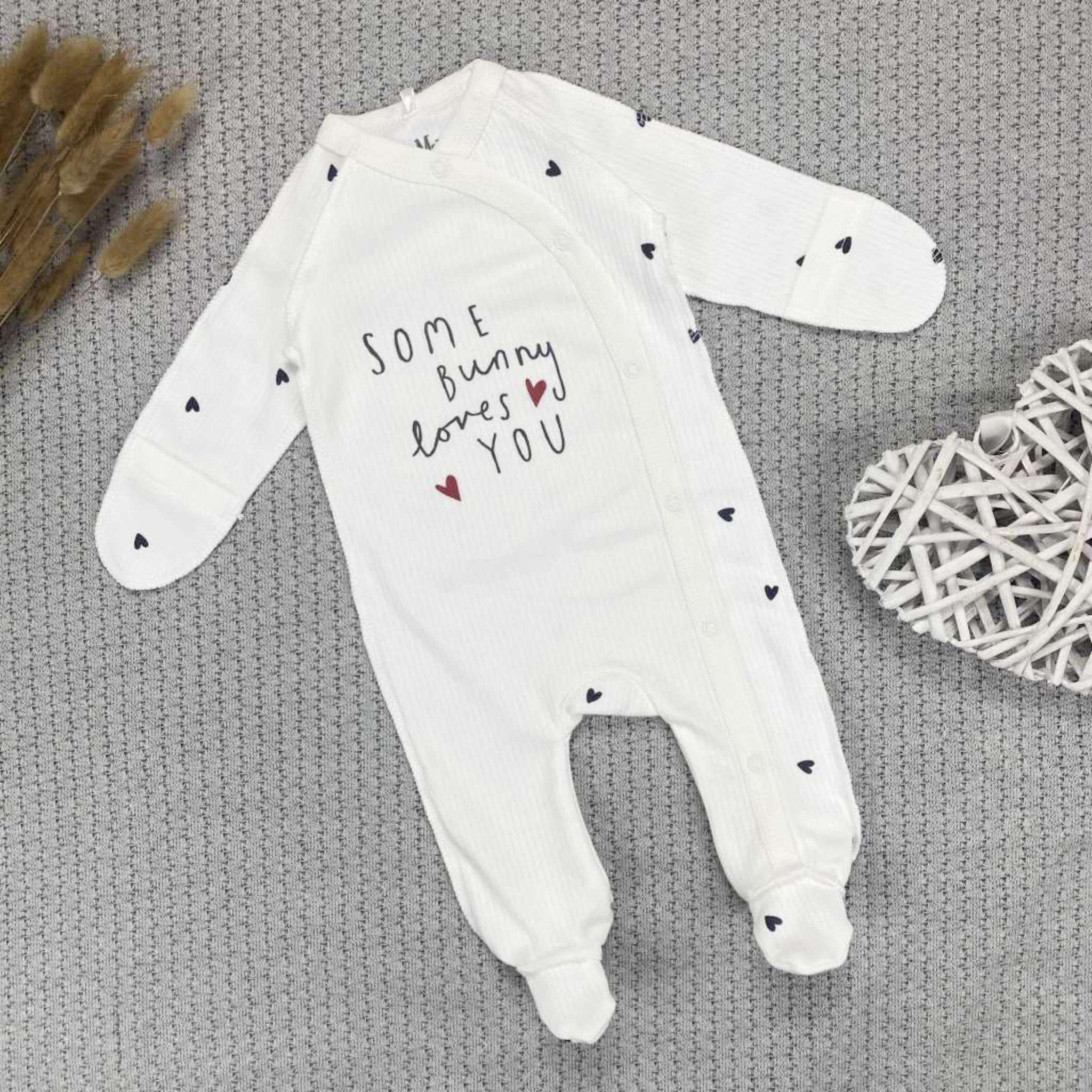 Человечек RoyalBaby Some Bunny Loves You интерлок Молочный (143533-19170)