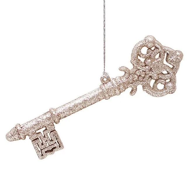 Підвіска новорічна Flora Ключик Шампань (12256)