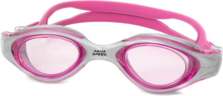 Очки для плавания Aquaspeed Leader 6152 Серо-розовый (5908217661524)