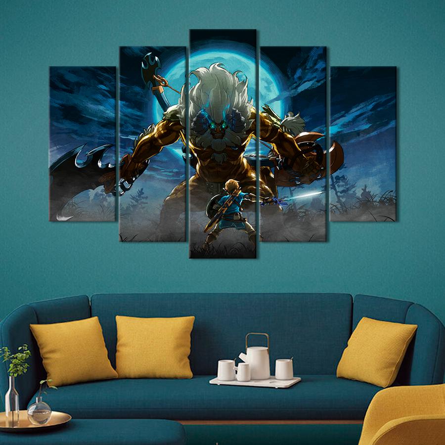 Настенний декор Герой Линк против гигантского монстра The Legend of Zelda 187x119 см (A175-5)