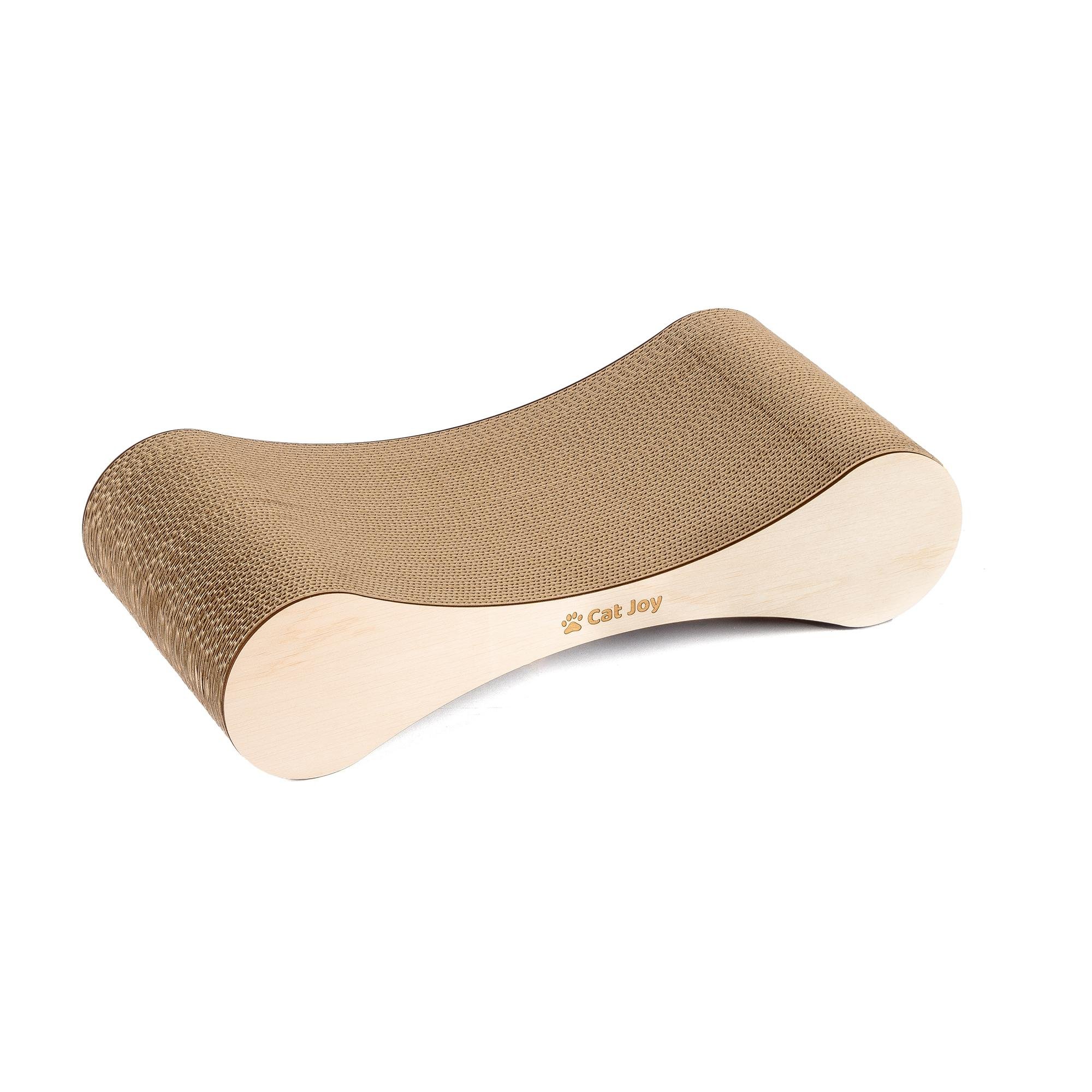 Когтеточка с деревянным фасадом Сat Joy Modern гофрокартон Белый/Бежевый (854300001) - фото 2