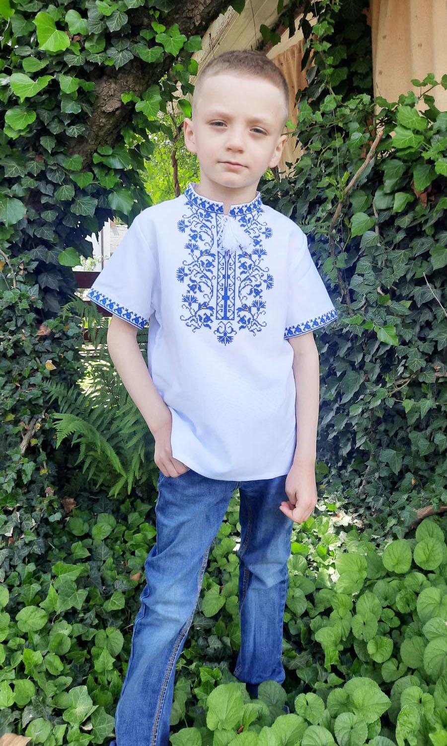 Вишиванка для хлопчика Вишиваночка р. 140 Білий (717к-3с) - фото 3 Вишиванка для хлопчика Вишиваночка р. 140 Білий (717к-3с) - фото 3