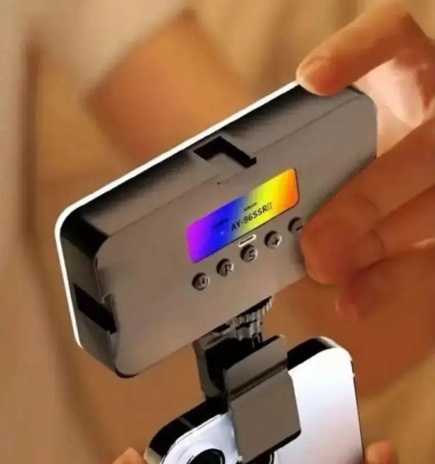 Лампа светодиодная аккумуляторная RGB накамерная (AY-96JSSR) - фото 5