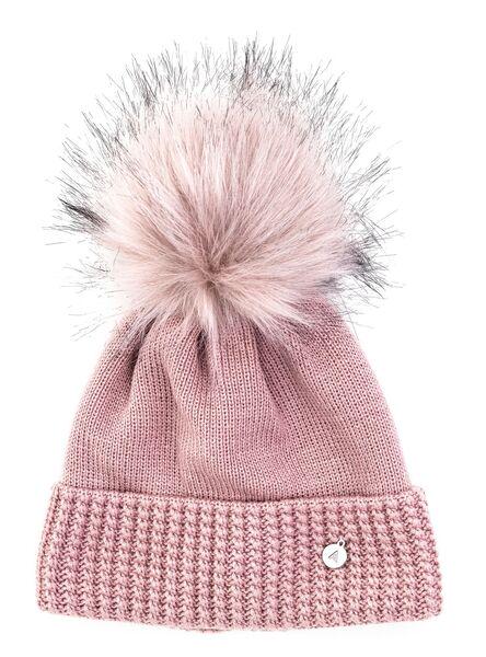 Шапка детская для девочек София D962 флис 44-48 см Пудровый