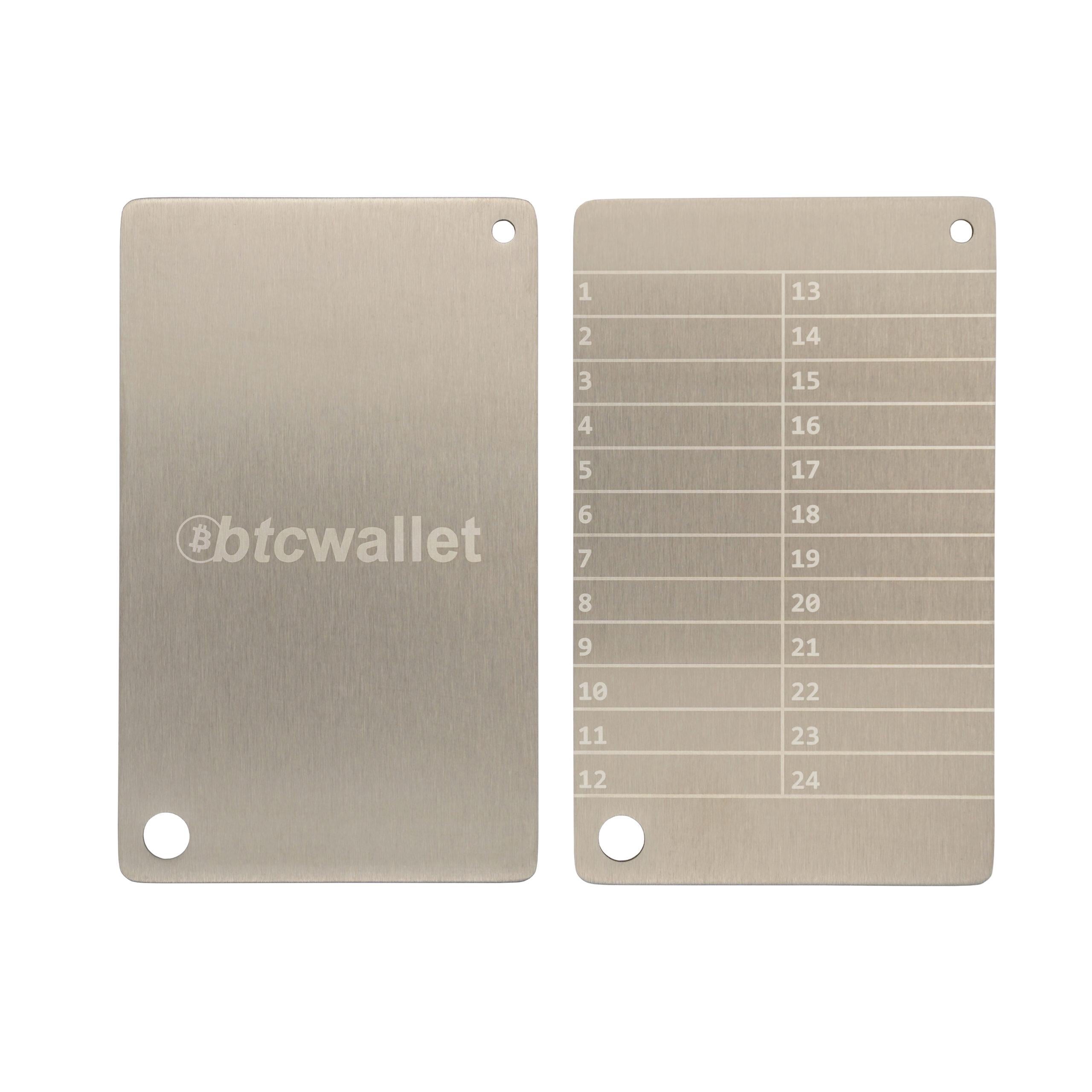 Набір для зберігання сід-фрази Btcwallet White Plate with Seals 2 металеві пластини/2 пломби/гравірувальна ручка (34060916)