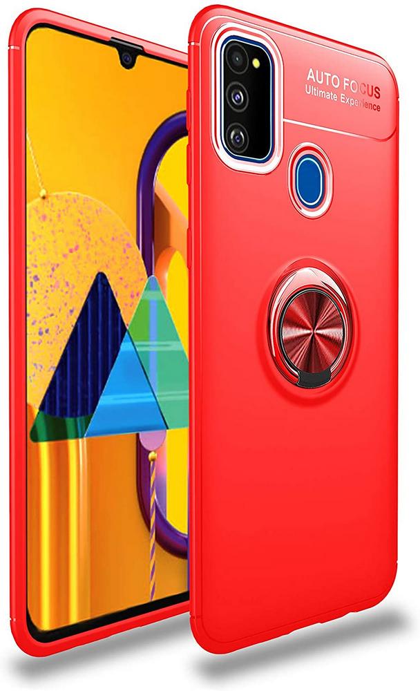 Чехол с кольцом Auto Focus для Samsung Galaxy M31 M315 Red (12939-2D)