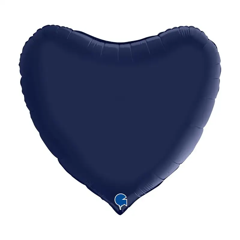 Сердце фольгированное Темно-синее Navy Grabo 91 см (8050195366025)