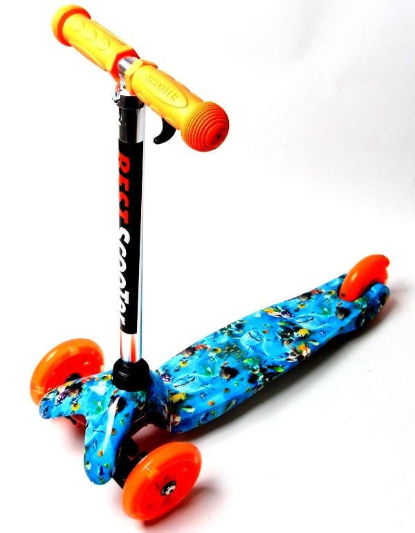 Самокат детский трехколесный Micro Mini Scooter Nemo с регулируемой ручкой и светящимися колесами (754)