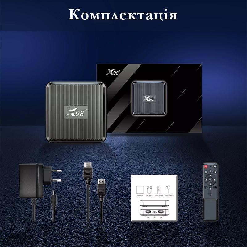 Смарт ТВ приставка X98Q 2/16 Гб Smart TV Box Android 11 (552-3) - фото 6