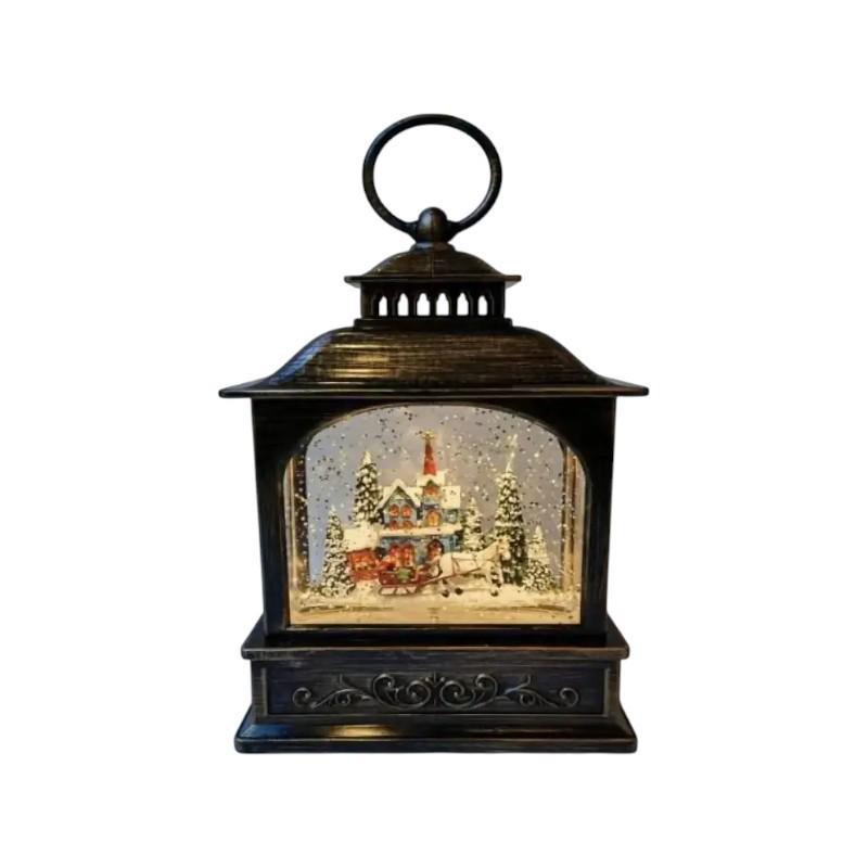 Ночник новогодний XMAS Зимняя сказка USB-кабель LED-подсветка/эффект снегопада (MX-00009628)