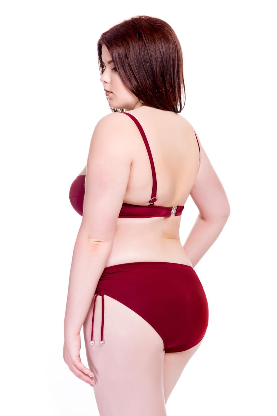 Купальник с уплотненной чашкой/плавки слип Amarea 48C/XL Бордовый (45802) - фото 3 Купальник с уплотненной чашкой/плавки слип Amarea 48C/XL Бордовый (45802) - фото 3