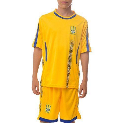 Футбольна форма дитяча CO-3900-UKR-18 Україна XL Жовтий (57429248)