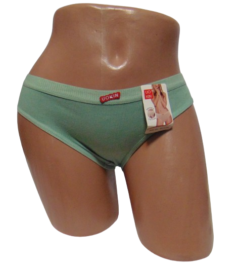 Трусы женские Uokin 2769 в рубчик 2XL Зеленый (2111219455)