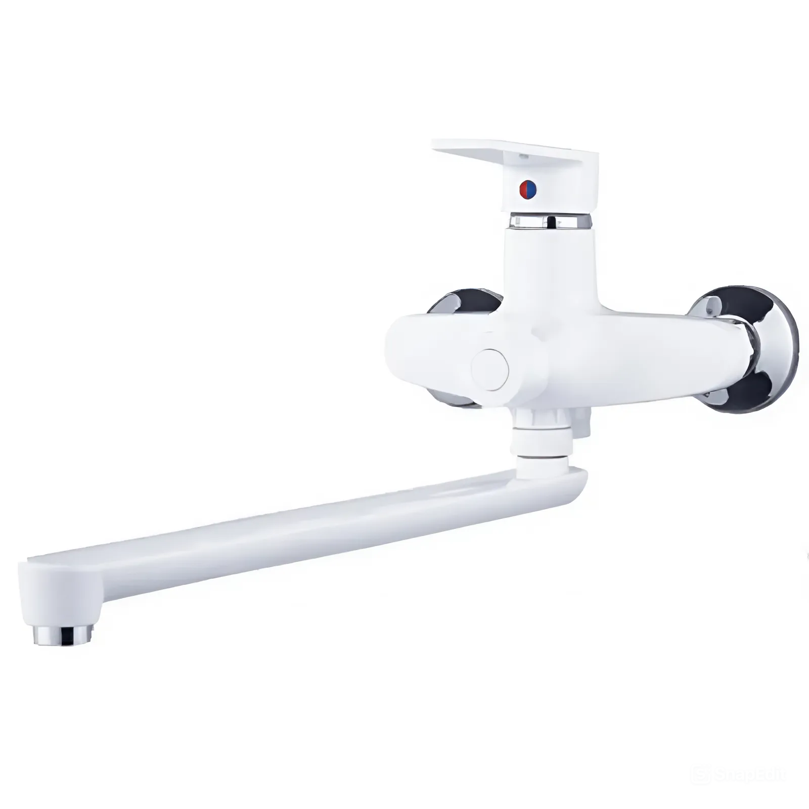 Змішувач для ванни PLAMIX OSCAR-006 Euro SET зі шлангом/лійкою та кронштейном White (MX1895)