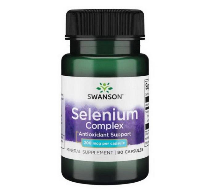 Комплекс Селен и Молибден Swanson Chelated Selenium Complex 200 mg 90 Caps
