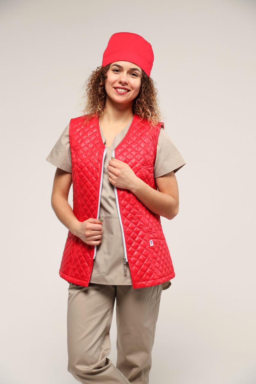 Жилет медичний жіночий теплий TopLine Аляска р. 48 Червоний (31500-03-(48) - фото 3 Жилет медичний жіночий теплий TopLine Аляска р. 48 Червоний (31500-03-(48) - фото 3