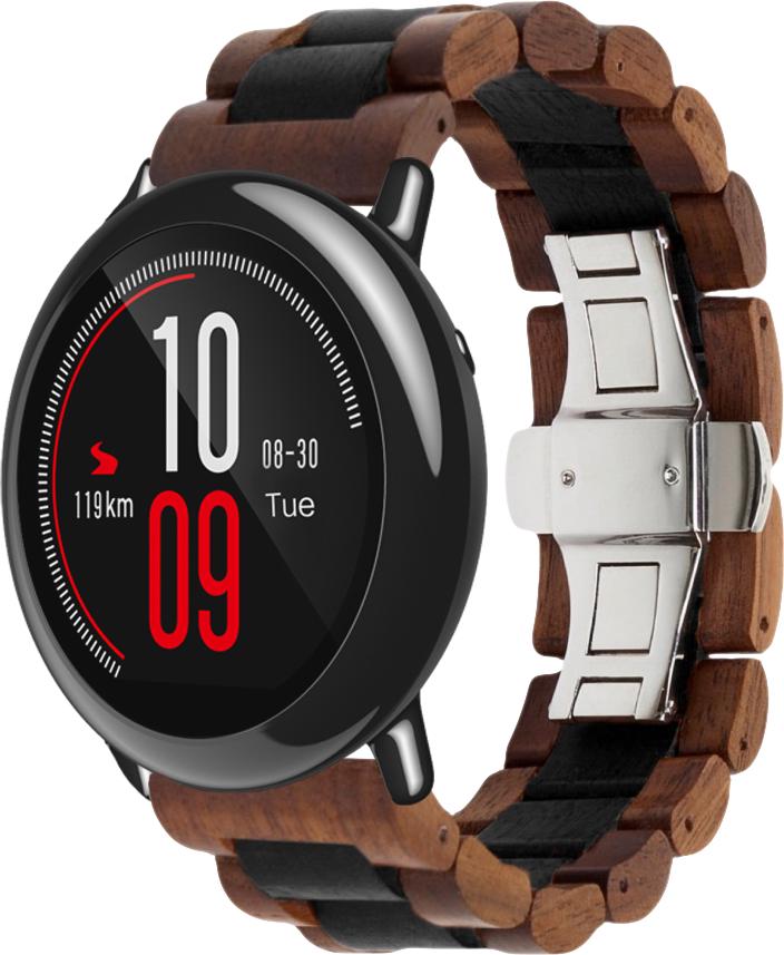 Ремешок деревянный WoodLock для Amazfit Pace Black/Brown (28681-26) Ремешок деревянный WoodLock для Amazfit Pace Black/Brown (28681-26)