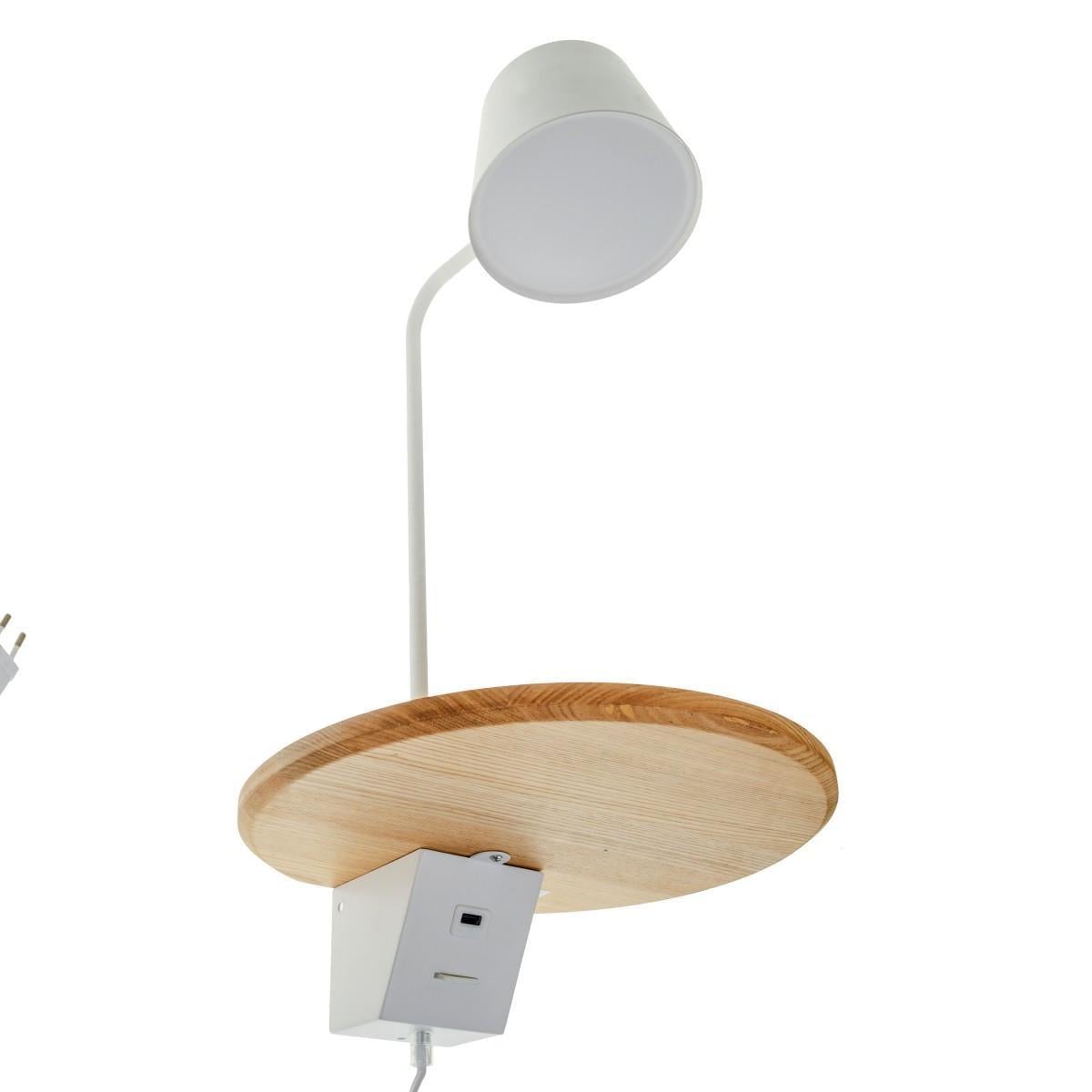 Бра-полка настенная накладная Brille LED BL-573W/6W WH+WD 29-101