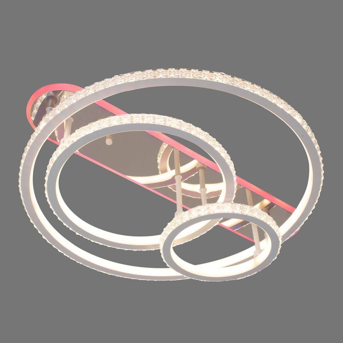 Люстра светодиодная Sirius на три плафона 130W 3000/6500К Хром (B YH488/3)