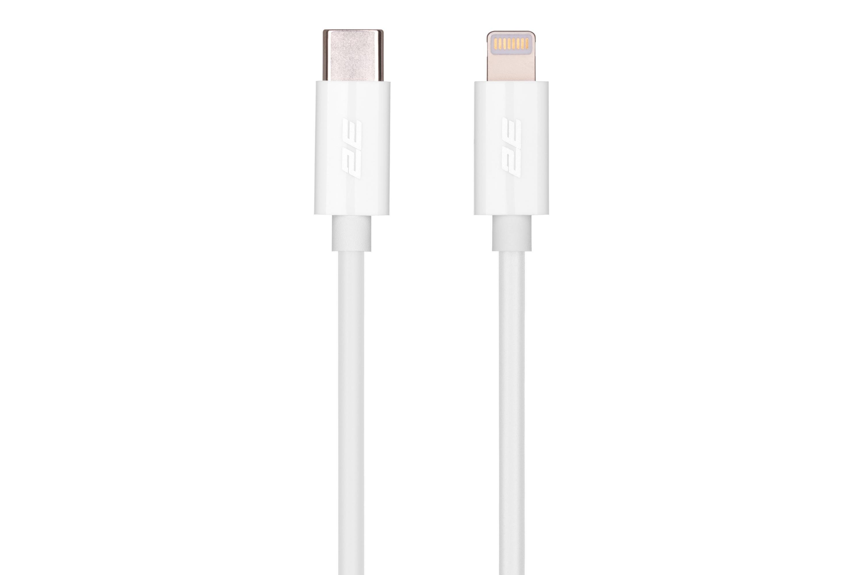 Кабель 2E USB-C Lightning Glow 1 м White (ERC-2E-CCCL-WH) - фото 2