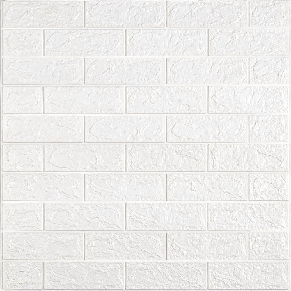 3D-панель самоклеющаяся Sticker Wall Кирпич матовый 690х780х5 мм Белый (Панель-1-5мм-М)