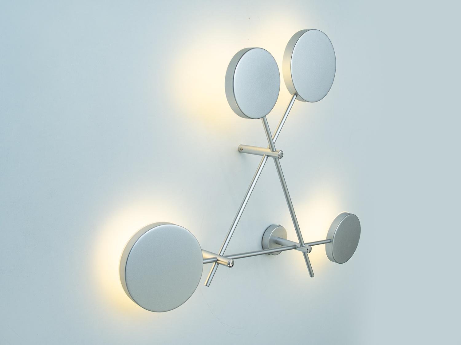 Современный светодиодный светильник 30W Серебристый (8667)